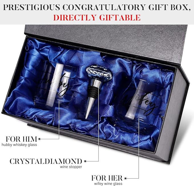 Couple Gifts for Wedding Engagement, Mr and Mrs Gift, Bridal Shower gifts, Cool Couples Gifts Wishes for Couples Newlywed Mr and Mrs Him and Her