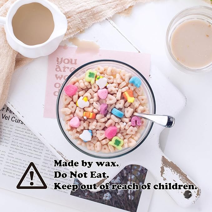 Funny French Vanilla Cereal Bowl with Metal Spoon Candle Morning Ritual Gift