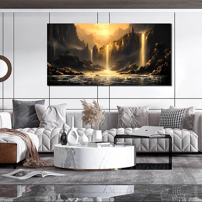 Natural Landscape Wall Pictures for Living Room Mountain Canvas Wall Art for Bedroom Landscape Art Wall Decor Office Size 29" x 58"