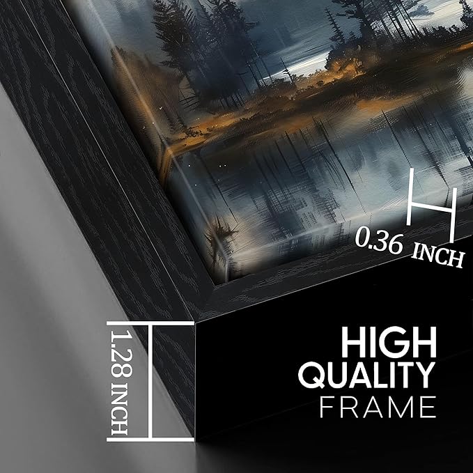 Landscape Wall Art for Living Room - Mountain Art Wall Decor for Office - Large Picture Frames for Wall Size 29" x 59"