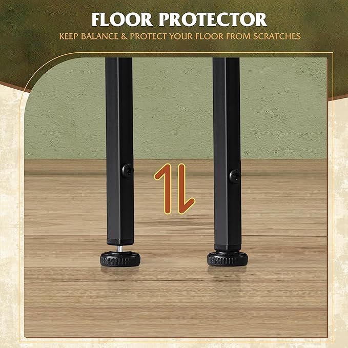 WLIVE Tall Dresser for Bedroom, 7 Drawer Dressers & Chests of Drawers, Fabric Dresser for Closet, Living Room, Night Stand with Metal Frame, Storage Tower with Fabric Bins, Wood Top, Floral Painted