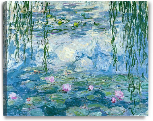DECORARTS - Water Lilies 1916-1919, Claude Monet Classic Art. Giclee Print Canvas Art for Wall Decor 30x24