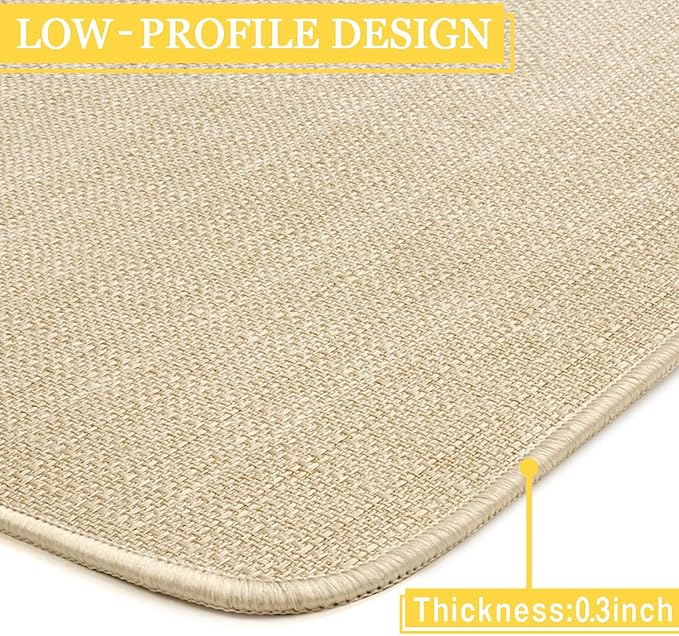Spring Summer Welcome Door Mat 30x17 Inch Hello Sunshine Yellow Front Doormat Indoor Outdoor Entrance Floor Mats Non-Slip Washable Seasonal Spring Summer Home Decor Rugs