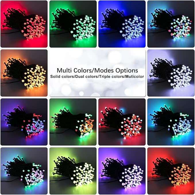 Brizled Color Changing String Lights 98FT 300 LED RGB Christmas Lights Dimmable Multifunctional Christmas Light with Remote for Indoor Outdoor Halloween Xmas Tree Holiday Party Thanksgiving Decor