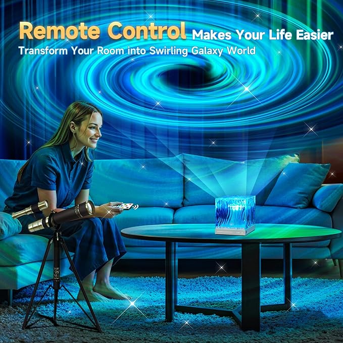 Flower Lamp Purple Pink Lights,18 Colors Cool Crystal Tornado Lamp Planetarium Projector,Dimmable Solar System Projector Decorative Flower Lights,Girly Pink Room Decor Aesthetic Purple Gifts for Women