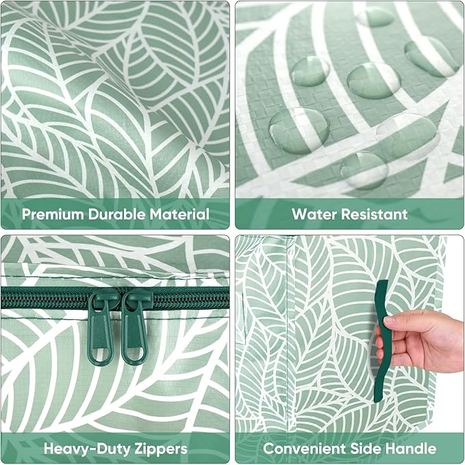 BALEINE 2-Pack Oversized Moving Bags with Reinforced Handles, Heavy-Duty Storage Tote for Clothes, Moving Supplies (Antique Folidage, 2-Pack)