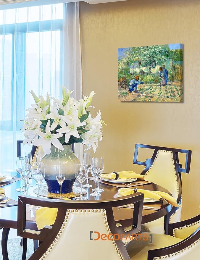 DECORARTS - First Steps, after Millet. Vincent Van Gogh Reproductions. Giclee Print for Wall Decor. 16x20