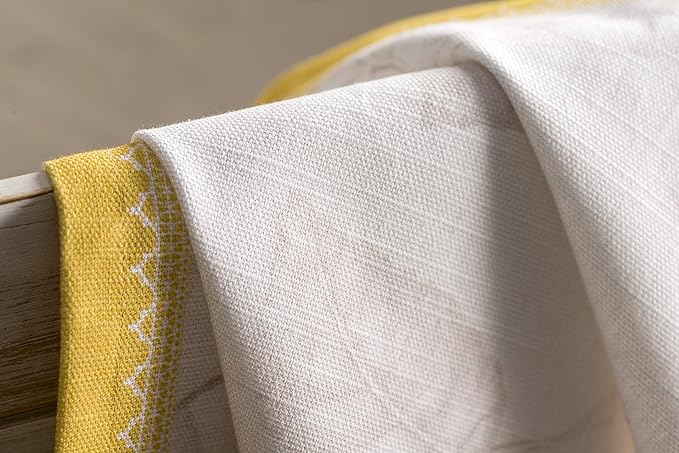 Maison d' Hermine Cloth Napkins Set of 4 100% Cotton Everyday Reusable Square Napkins Cloth Washable, Dinner, Party, Wedding, Restaurant, Spring/Summer (Limoncello, 20" x 20")