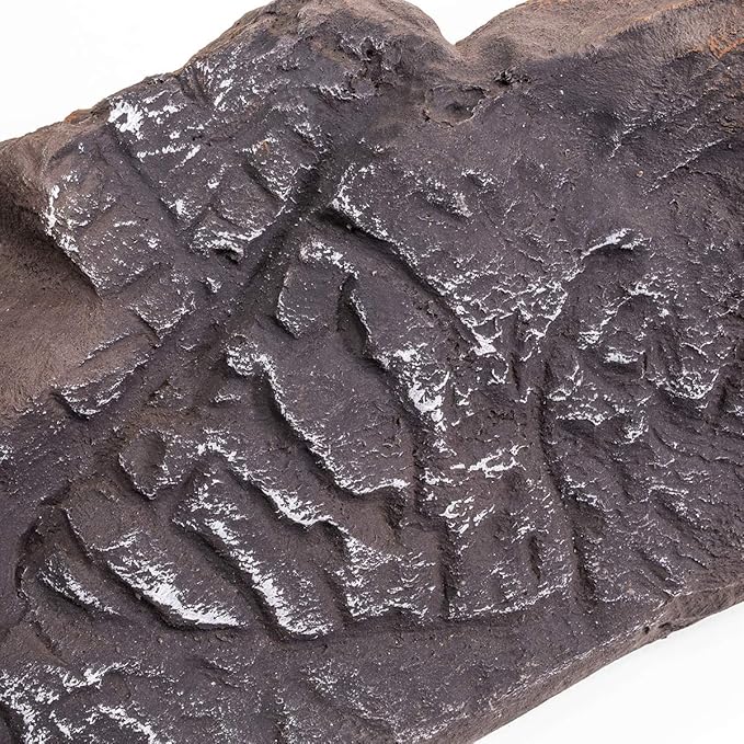 Barton 9-Pieces Ceramic Realistic Wood Log Set Pine Wood Style Stackable Gas Heat Resistant Fireplace Fire Wood Fake Outdoor/Indoor (9 PCS)