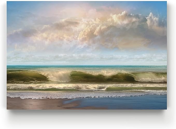 Beach BreakModern Landscape Picture Wall Decorations Canvas Prints for Home Office (AZV-WC03-IHLANDSCAPE218-R)