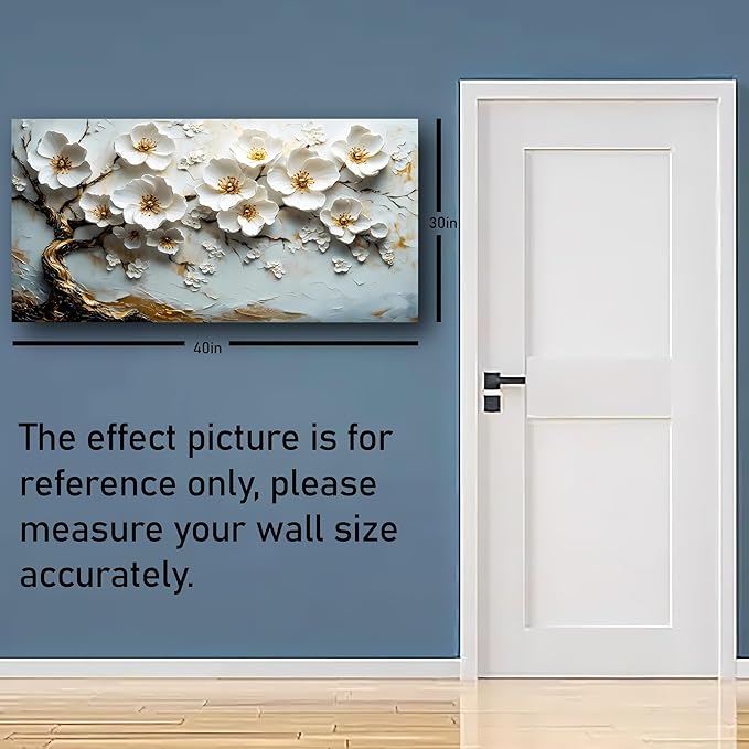 Abstract Wall Art Canvas Print Tree of Life Painting Flower Painting Decor Paintings Modern Style Living Room Bedroom Office Home Kitchen Decor Nature Landscape Artwork Wooden Frame 20x40 inch