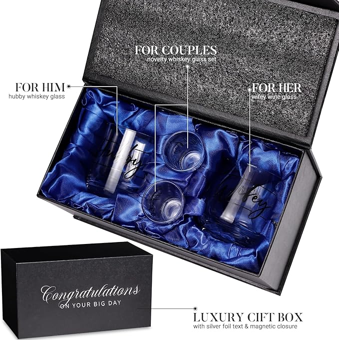 Wedding Gifts for Newlywed 2025, Unique Engagement Wedding Gifts for Newlywed Mr and Mrs Him and Her, Novel Couple Wishes for Couples