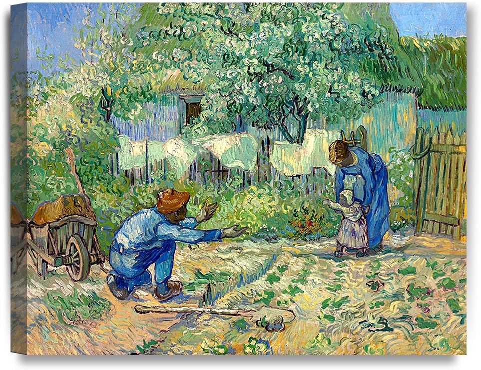 DECORARTS - First Steps, after Millet. Vincent Van Gogh Reproductions. Giclee Print for Wall Decor. 16x20