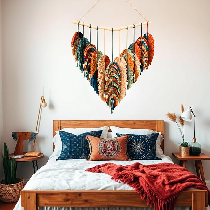 Boho Wall Decor - Large Macrame Wall Hanging - Boho Bedroom Decor - Tapestry for Bedroom - 31x39 inches