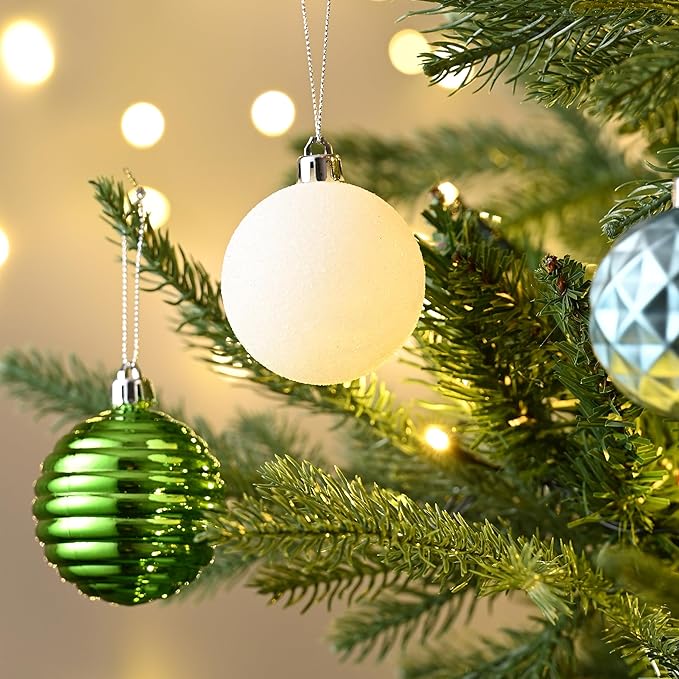 Valery Madelyn Christmas Ornaments Tree Decorations Set for Fall Halloween, 24ct Colorful Shatterproof Ball Ornaments, 2.36" Hanging Ornament Bulk for Xmas Holiday Party Decor