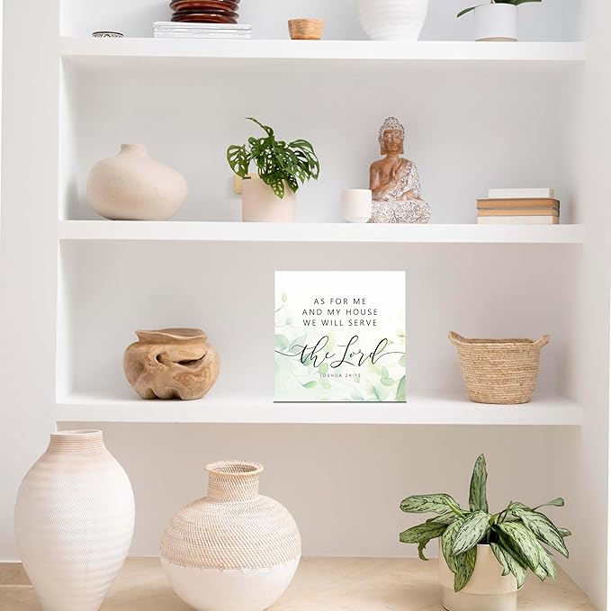 Christian Gifts, As For Me And My House We Will Serve The Lord Wooden Box Sign, Christian Home Décor Gifts for Family, Friends, etc., Thanksgiving, Christmas Gifts, Christian Decorations.(053)