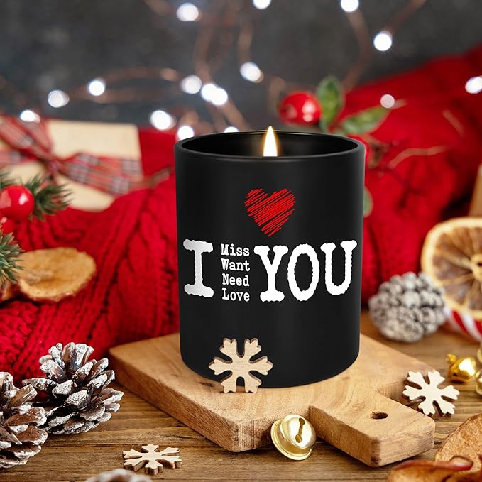 Anniversary Couple Gift for Women Men - Long Lasting Vanilla Lavender Scented Candle 10 oz - Wedding Engagement Birthday Gifts for Girlfriend Boyfriend Husband Wife Him Her