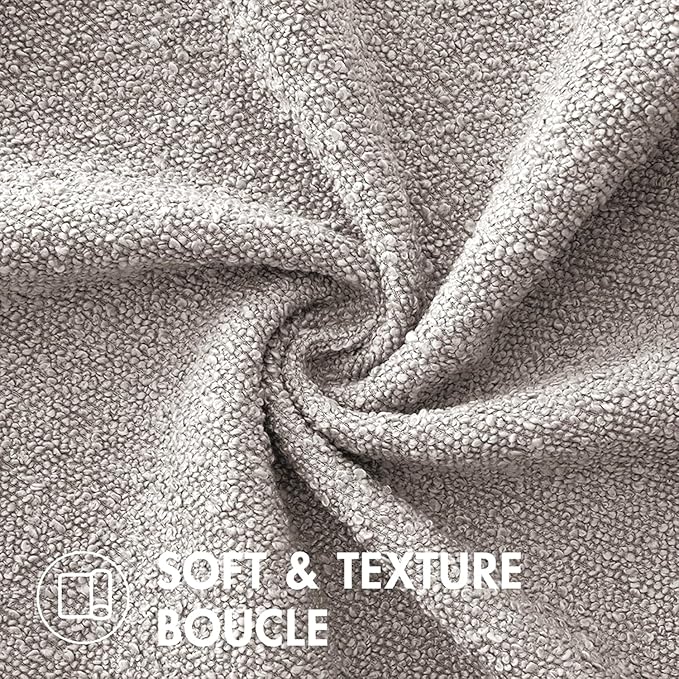 MIULEE 20x20 Inch Decorative Pillow Covers for Couch Bed Set of 2 Textured Boucle Neutral Throw Pillows Cloud Grey Accent Solid Cushion Pillowcase Cozy Soft Sofa Livingroom Home Decor