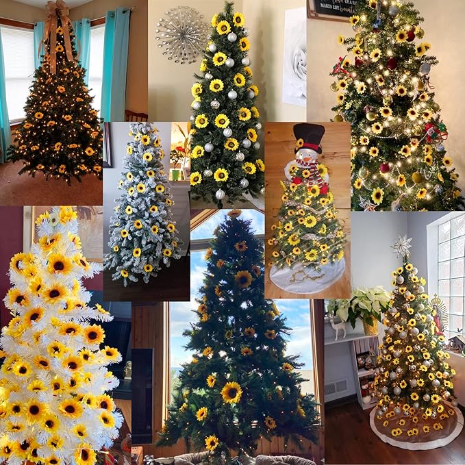 UKELER 122pcs Artificial Sunflower Heads 5.1'' 3.5'' 1.5'' Yellow Sunflower Artificial Flowers for Home Decoration Wedding Decor Birthday Party Decor Garden Craft Art Decor