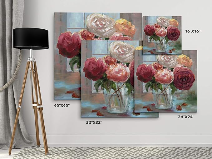 Wexford Home Rose Society Gallery Wrapped Canvas Wall Art, 16x16