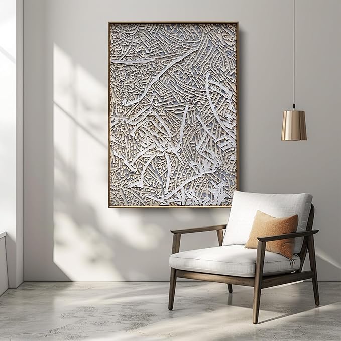 BrightA Handmade Acrylic Painting Wall Art Living Room Bedroom Home Office Decor 27.6"x39.3"