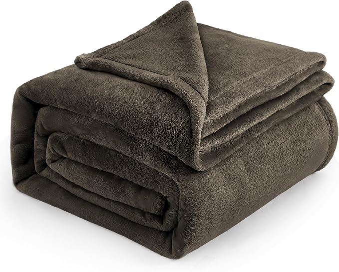 Bedsure GentleSoft Brown Fleece Blankets King Size - Bed Blanket Soft Lightweight Plush Cozy Fuzzy Luxury Microfiber, 108x90 inches