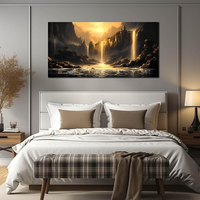 Natural Landscape Wall Pictures for Living Room Mountain Canvas Wall Art for Bedroom Landscape Art Wall Decor Office Size 29" x 58"
