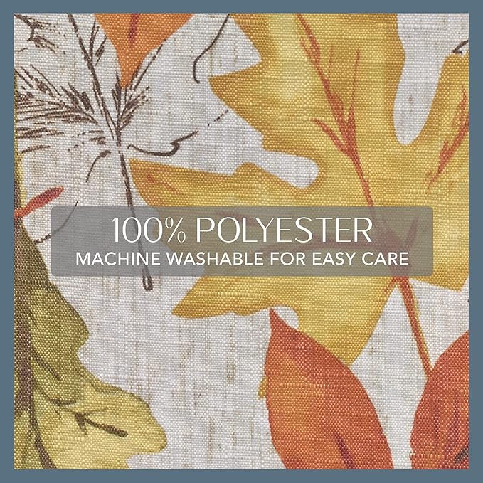 Elrene Home Fashions Autumn Leaves Fall Printed Wrinkle Resistant Tablecloth, Holiday Table Cover for Formal or Everyday Use, 60"x120" Oblong/Rectangle (Pack of 12)