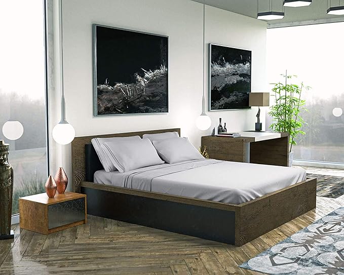 DREAMCARE Sheets Full Size Bed - Cooling Bed Sheets - 6pcs Set - Full Sheet Set - Full Size Sheets - Full Size Sheet Sets Soft & Long Lasting 100% Fine Brushed Polyester with Side Pocket - Light Gray