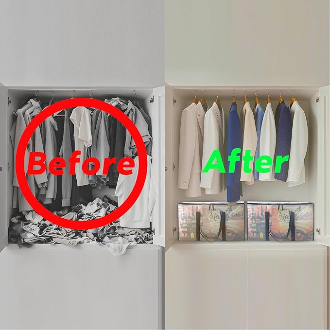 Heavy Duty 93L (24.5 Gallon) Stackable Storage Bins with Fully Openable Lids, Moving Bags Heavy Duty, Clear Plastic Totes for Moving Storage, Home Organization, Closet, Dorm Room. 6 pack