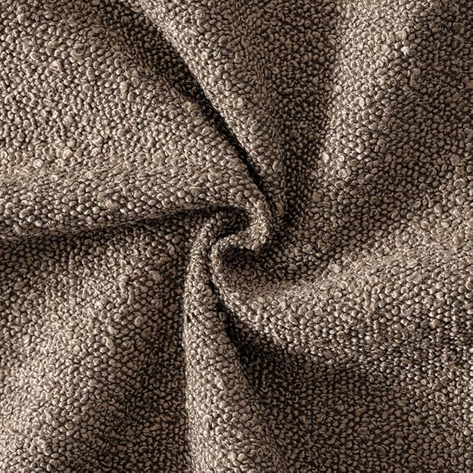 MIULEE 22x22 Inch Decorative Euro Sham Throw Pillows for Bed Set of 2 Textured Boucle Neutral Throw Pillow Covers Dark Brown Accent Solid Couch Vintage Pillowcase Cozy Soft Sofa Livingroom Home Decor