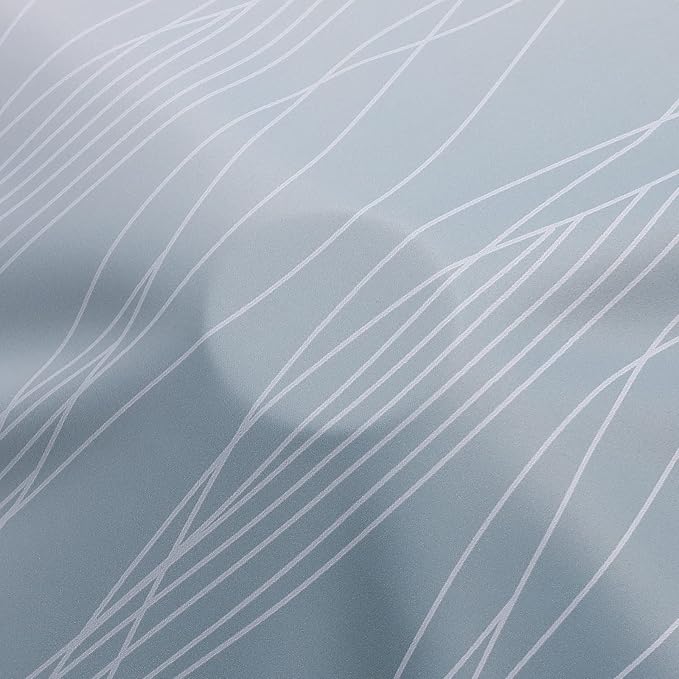 Estelar Textiler Stone Blue and Grayish White Blackout Curtains 108 Inches Long, Thermal Insulated Drapes for Bedroom, Full Light Blocking Energy Saving Long Curtains for Living Room,52Wx108L,2 Panels