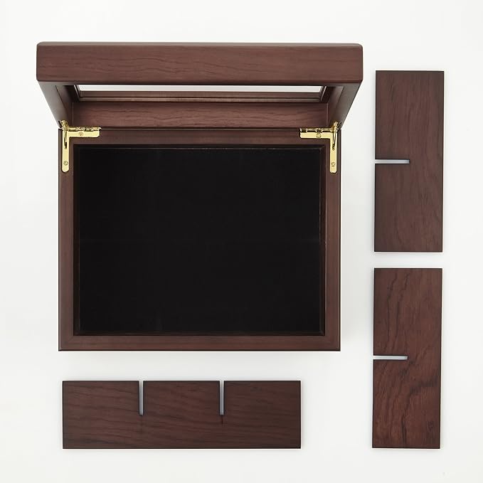 Tea Box - Luxury Wooden Tea Bag Organizer from The Apace Premier Collection - 6 Compartment Tea Storage Chest Container - Elegantly Handmade w/Scratch Resistant Window