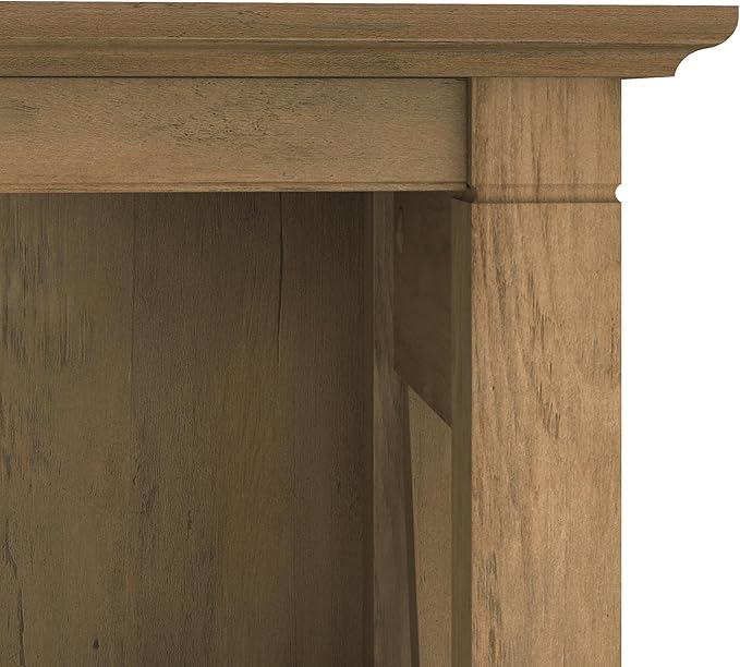 Bush Furniture Tall 5 Shelf Bookcase for Living Room or Home Office, Large Bookshelf, Modern Farmhouse Style, Key West Collection, Reclaimed Pine