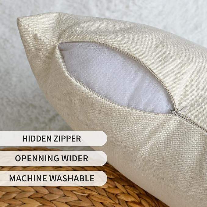 AVOIN colorlife Merry Christmas Joy Xmas Trees Pink Throw Pillow Covers, 18 x 18 Inch Christmas Winter Holiday Cushion Case Decoration for Sofa Couch Set of 4