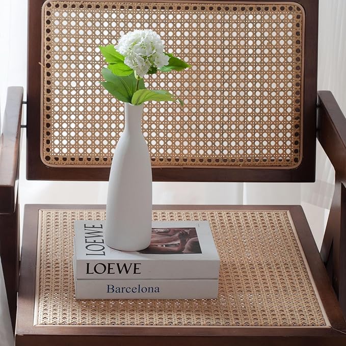 White Ceramic Vase Set of 4, Classic Matte Vases Home Decorations for Table Shelf Office Decor (White)