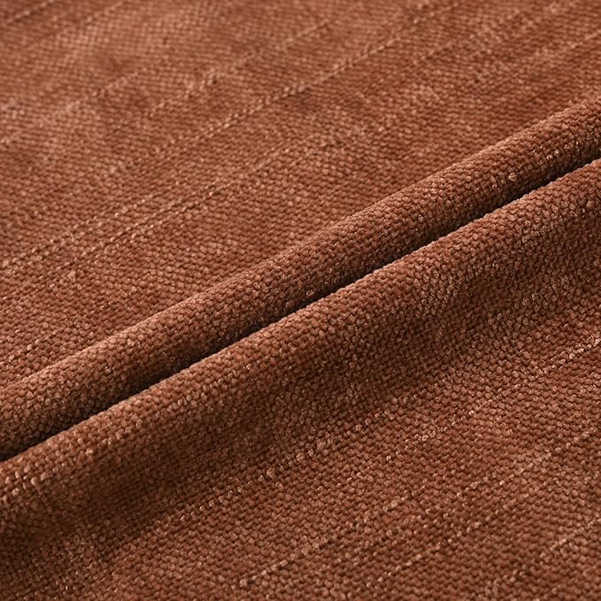 Set of 4 Soft Textured Decorative Throw Pillow Covers 16x16 Inch Cozy Farmhouse Cushion Cover Square Accent Pillow Cases for Bed Couch Sofa Living Room, Rust