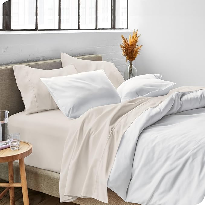 Bare Home Twin XL Sheet Set - 1800 Ultra-Soft Microfiber Twin Extra Long Bed Sheets - Double Brushed - Deep Pockets - Easy Fit - Extra Soft - 3 Piece Set - Bed Sheets & Pillowcases (Twin XL, Wheat)