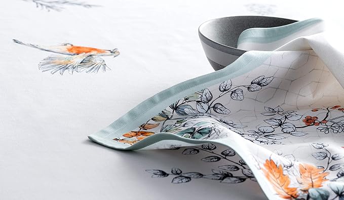 Maison d' Hermine Cloth Napkins Set of 4 100% Cotton Everyday Reusable Square Napkins Cloth Washable, Dinner, Party, Wedding, Restaurant (Whitish Shabby Chique, 20" x 20")