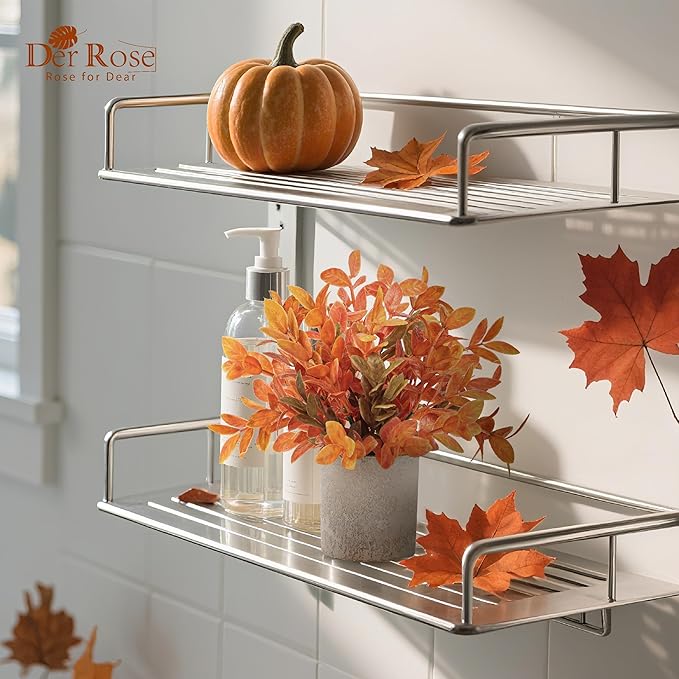 Der Rose 3 Pack Fall Mini Potted Fake Plants Artificial Plastic Eucalyptus Plants Topiaries Fall Decorations for Home Office Desk Farmhouse Room Bathroom Fall Decor