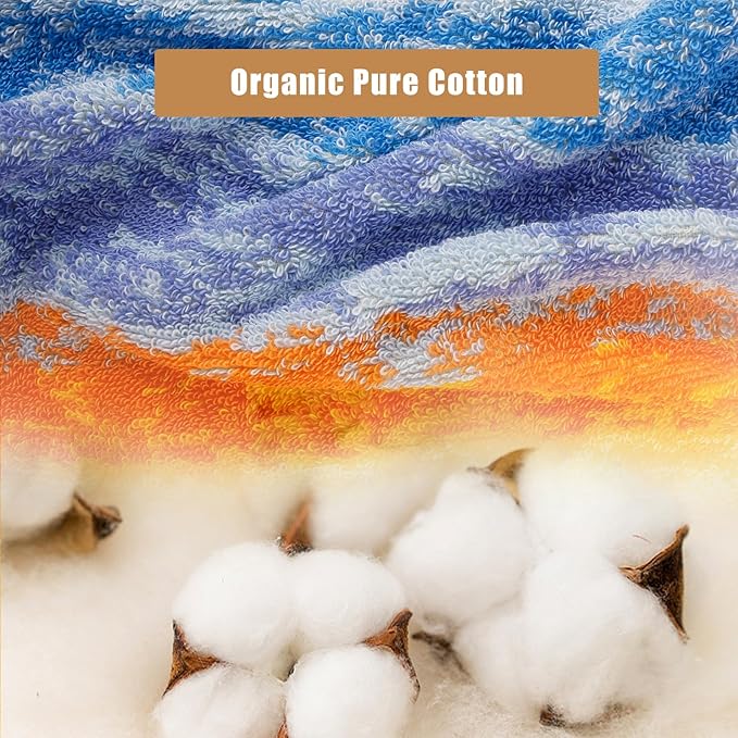 SEMAXE 12 Pack Hand Towels for Bathroom, 100% Cotton Towels with Hanging Loops, Soft & Highly Absorbent, Hand Towel Set for Gym, Shower, Hotel, Spa and Kitchen, Colorful Towel - Wheat Field Collection