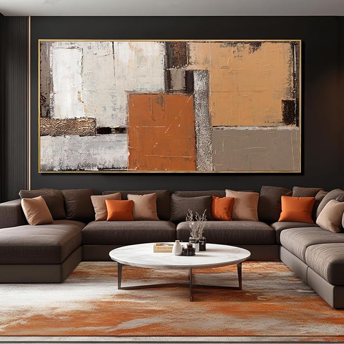 SDYA Yellow Canvas Decor Colorful Abstract Wall Art 29"x58" Decorations for Living Room Wall Decor Dining Room Modern Posters for Bedroom