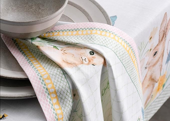 Maison d' Hermine Cloth Napkins Set of 4 100% Cotton Everyday Reusable Square Napkins Cloth Washable, Dinner, Party, Wedding, Restaurant, Spring/Summer (Easter Dew, 20" x 20")