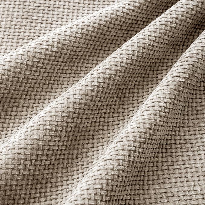 MIULEE Pack of 4 Couch Throw Pillow Covers 20x20 Inch Khaki Soft Decorative Chenille Pillow Covers Farmhouse Accent Cushion Covers for Boho Home Decor Sofa Bedroom Living Room