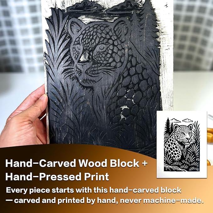 Caelumis Vintage Wall Art Decor Prints Black And White Pictures Posters For Farmhouse Living Bedroom Bathroom Room kitchen Handmade Unframed (Leopard 12x16in)