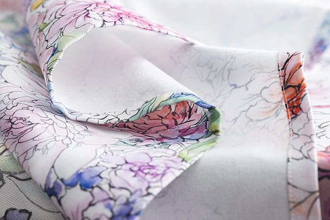 Maison d' Hermine Cloth Napkins Set of 4 100% Cotton Everyday Reusable Square Napkins Cloth Washable, Dinner, Party, Wedding, Restaurant, Spring/Summer (Floral Love, 20" x 20")