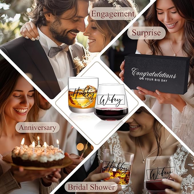 Engagement Wedding gifts for Couples - Unique Engagement Wedding Gifts for Newlywed Mr and Mrs Him and Her, Novel Couple Wishes for Couples
