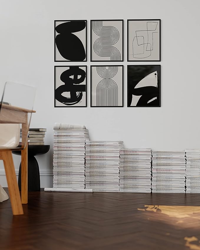 Haus and Hues 16x20 Black Oak Wood Picture Frames Set of 25 - Premium Bulk Picture Frames 16x20 Bundle - Elegant Gallery Wall Frame Set for Posters, Art Display - Ideal for Wall Decor in Home & Office