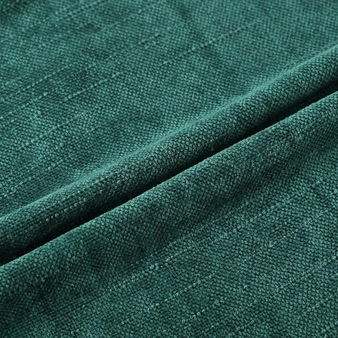 Set of 4 Soft Textured Decorative Throw Pillow Covers 16x16 Inch Cozy Farmhouse Cushion Cover Square Accent Pillow Cases for Bed Couch Sofa Living Room, Dark Teal