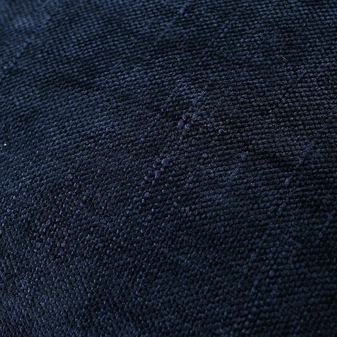 Set of 4 Soft Textured Decorative Throw Pillow Covers 20x20 Inch Cozy Farmhouse Cushion Cover Square Accent Pillow Cases for Bed Couch Sofa Living Room, Navy Blue